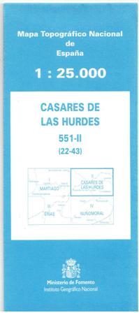 Mapa topográfico Nacional de Casares de las Hurdes 551-II (22-43